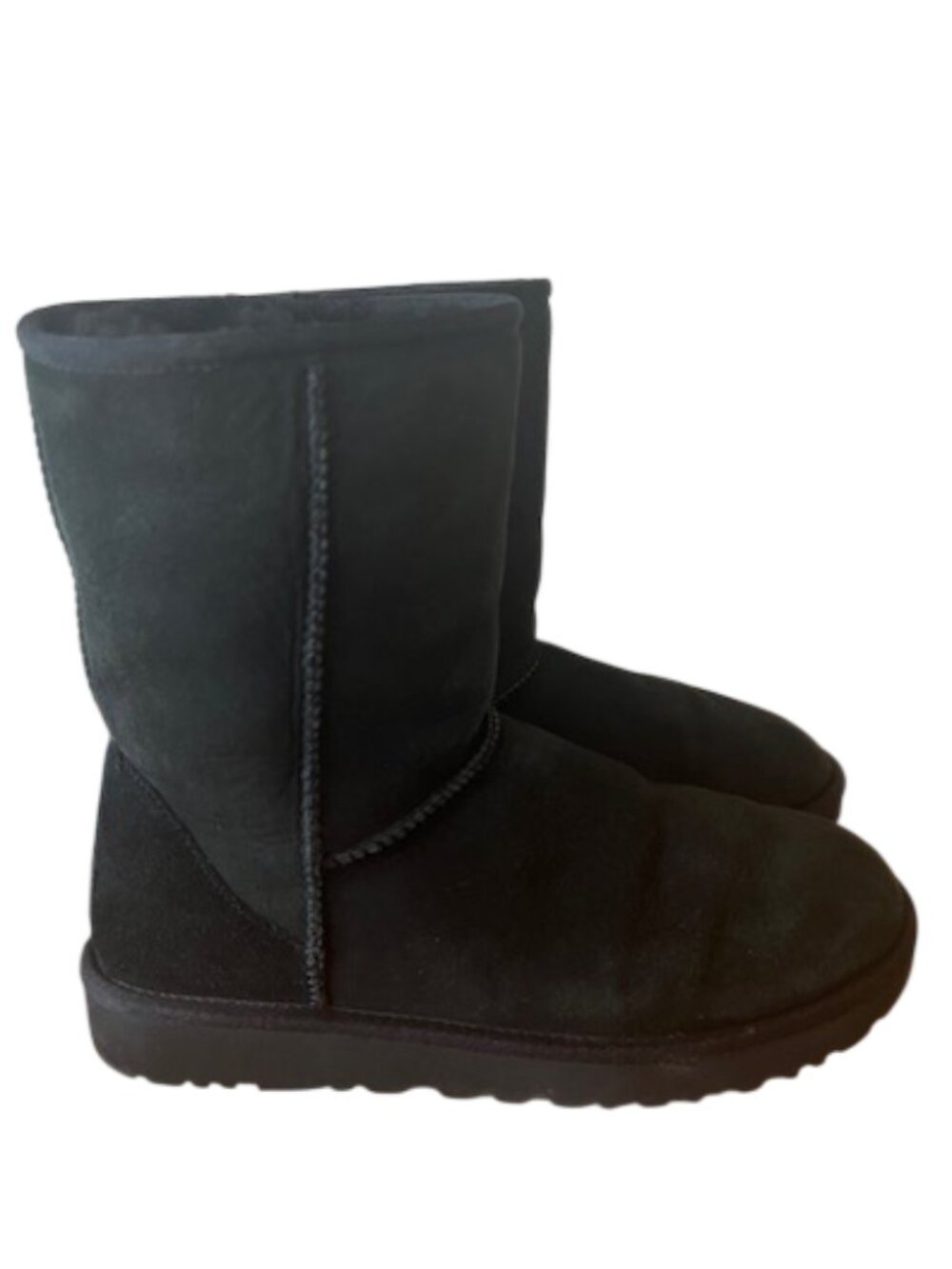 UGG 1016223 Classic Short II Size 9 Suede Boots - Black